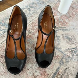 Mary-Jane Peep Toe Gucci Heels